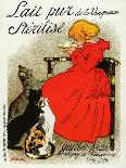 Girl Bringing a Milk Bowl to Cats - Cover “” Cats” by Steinlen, N.D. 19Th.-Theophile Alexandre Steinlen-Stretched Canvas