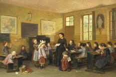 In the Schoolroom-Theophile E. Duverger-Giclee Print