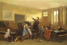 In the Schoolroom-Theophile E. Duverger-Framed Giclee Print