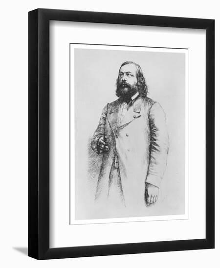 Théophile Gautier, 1864-Paul Adolphe Rajon-Framed Giclee Print