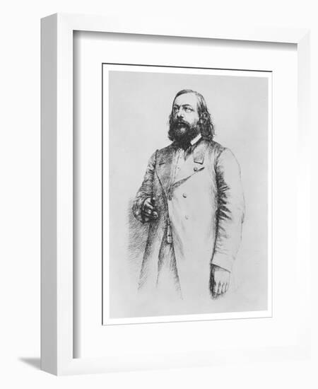 Théophile Gautier, 1864-Paul Adolphe Rajon-Framed Giclee Print