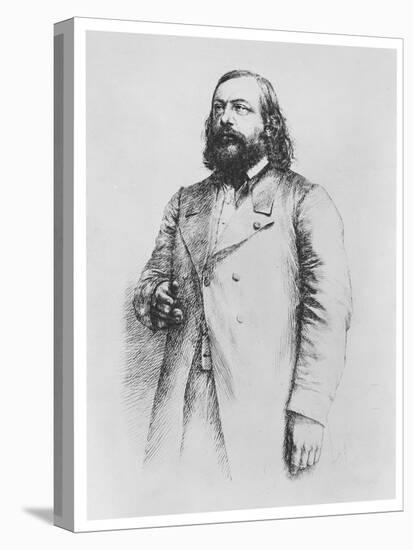 Théophile Gautier, 1864-Paul Adolphe Rajon-Stretched Canvas