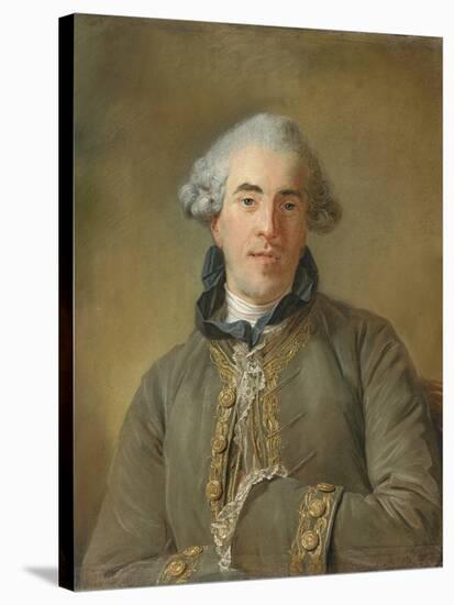 Theophile van Robais, pastel-Jean-Baptiste Perronneau-Stretched Canvas
