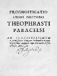 Title Page of Prognosticatio Eximii Doctoris Paracelsi, 1536-Theophrastus Bombastus von Hohenheim Paracelsus-Giclee Print