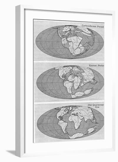 Theory of Continental Drift, 1922-null-Framed Giclee Print