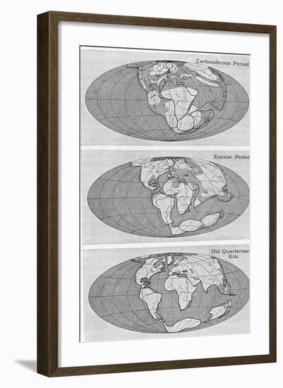 Theory of Continental Drift, 1922-null-Framed Giclee Print