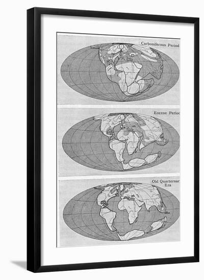 Theory of Continental Drift, 1922-null-Framed Giclee Print