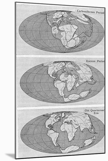 Theory of Continental Drift, 1922-null-Mounted Giclee Print