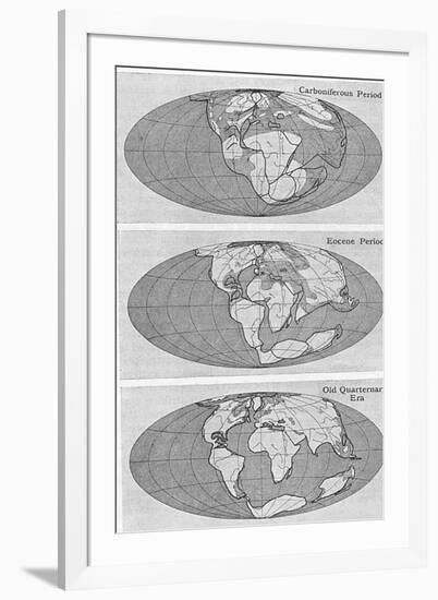 Theory of Continental Drift, 1922-null-Framed Giclee Print