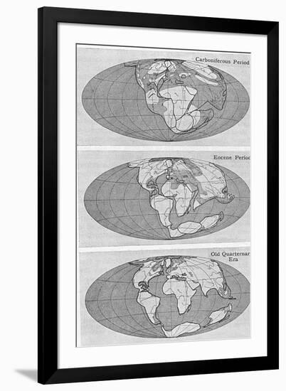 Theory of Continental Drift, 1922-null-Framed Giclee Print