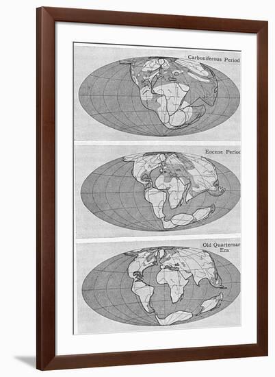 Theory of Continental Drift, 1922-null-Framed Giclee Print