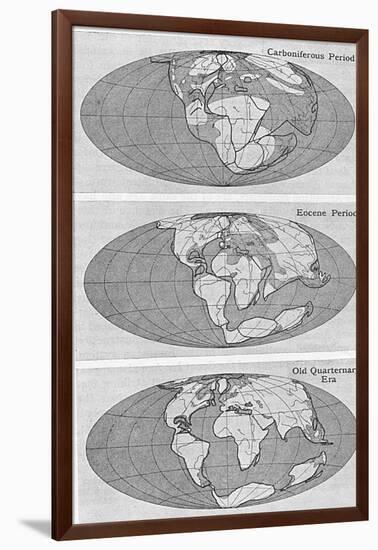 Theory of Continental Drift, 1922-null-Framed Giclee Print