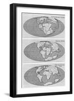 Theory of Continental Drift, 1922-null-Framed Giclee Print