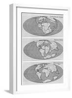 Theory of Continental Drift, 1922-null-Framed Giclee Print