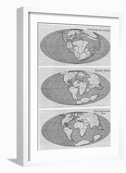 Theory of Continental Drift, 1922-null-Framed Giclee Print