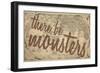 There Be Monsters - 1562, World Map-null-Framed Premium Giclee Print