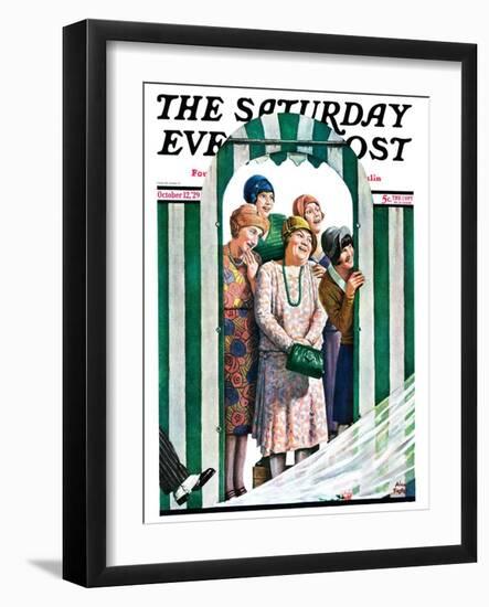 "There Goes the Bride," Saturday Evening Post Cover, October 12, 1929-Alan Foster-Framed Giclee Print