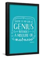 There Is No Great Genius Without A Mixture Of Madness-null-Framed Poster