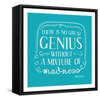 There Is No Great Genius Without A Mixture Of Madness-null-Framed Stretched Canvas