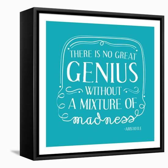 There Is No Great Genius Without A Mixture Of Madness-null-Framed Stretched Canvas