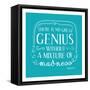 There Is No Great Genius Without A Mixture Of Madness-null-Framed Stretched Canvas