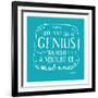 There Is No Great Genius Without A Mixture Of Madness-null-Framed Art Print