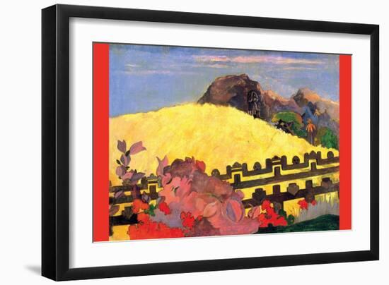 There Is the Temple-Paul Gauguin-Framed Art Print