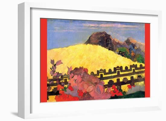 There Is the Temple-Paul Gauguin-Framed Art Print