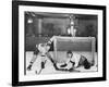 There's a Goal Mouth Scramble During This Game of Ice Hockey-null-Framed Photographic Print