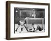 There's a Goal Mouth Scramble During This Game of Ice Hockey-null-Framed Photographic Print