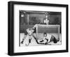 There's a Goal Mouth Scramble During This Game of Ice Hockey-null-Framed Photographic Print