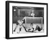 There's a Goal Mouth Scramble During This Game of Ice Hockey-null-Framed Photographic Print