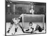 There's a Goal Mouth Scramble During This Game of Ice Hockey-null-Mounted Photographic Print