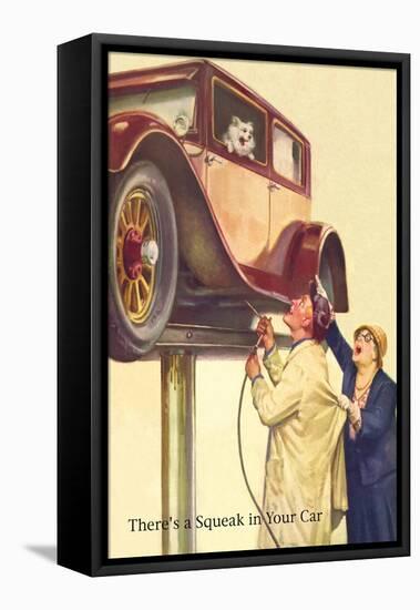 There's a Squeak in Your Car-null-Framed Stretched Canvas