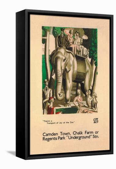 There's a Transport of Joy at the Zoo-null-Framed Stretched Canvas