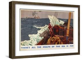 There's All the Health of the Sea in Fish, from the Series 'Caught by British Fishermen'-Charles Pears-Framed Giclee Print