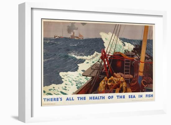 There's All the Health of the Sea in Fish, from the Series 'Caught by British Fishermen'-Charles Pears-Framed Giclee Print