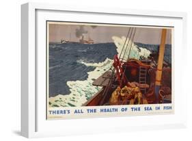 There's All the Health of the Sea in Fish, from the Series 'Caught by British Fishermen'-Charles Pears-Framed Giclee Print