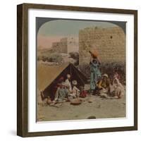 There's no place like home! - dwelling and shop of a Gypsy Blacksmith, Syria, 1900-Elmer Underwood-Framed Photographic Print