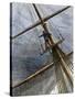 There She Blows Cry of a Whaling Ship Lookout Sighting a Whale, 1800s-null-Stretched Canvas