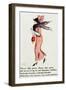 'There She Goes', Postcard, C.1918-null-Framed Giclee Print