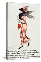 'There She Goes', Postcard, C.1918-null-Stretched Canvas