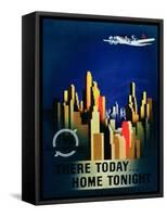 There Today, Home Tonight', Advertisement for Twa, the Transcontinental Airlines-null-Framed Stretched Canvas
