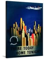 There Today, Home Tonight', Advertisement for Twa, the Transcontinental Airlines-null-Stretched Canvas