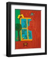 There was a bird´s nest under your window, 1999,(oil on linen)-Cristina Rodriguez-Framed Giclee Print