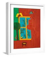 There was a bird´s nest under your window, 1999,(oil on linen)-Cristina Rodriguez-Framed Giclee Print