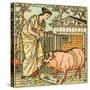 There was a lady loved a swine-Walter Crane-Stretched Canvas