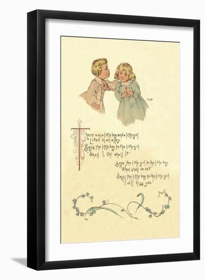 There Was a Little Boy and a Little Girl-Maud Humphrey-Framed Art Print