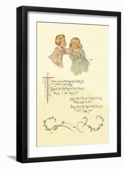 There Was a Little Boy and a Little Girl-Maud Humphrey-Framed Art Print