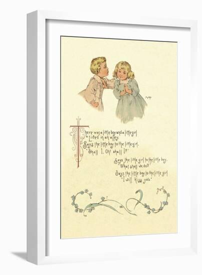 There Was a Little Boy and a Little Girl-Maud Humphrey-Framed Art Print